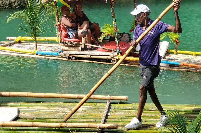 Private 1 Hour Bamboo River Rafting in Montego Bay - Swimming in the calm, clear river
