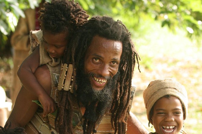 Rastafari Indigenous Village Tour - Crossing the stream into Rastafari country