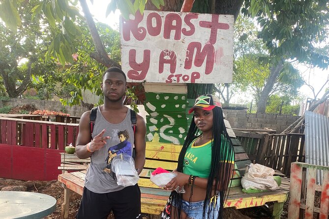 Runaway Bay Transportation Tour Experience - Jamaican food at the beach