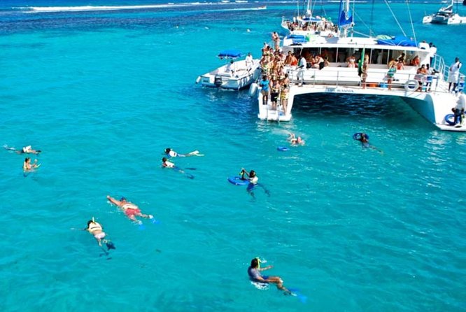 Shared Dunn's River Falls Snorkel Cruise with Music, Open Bar from Runaway Bay - Snorkeling among coral and tropical fish