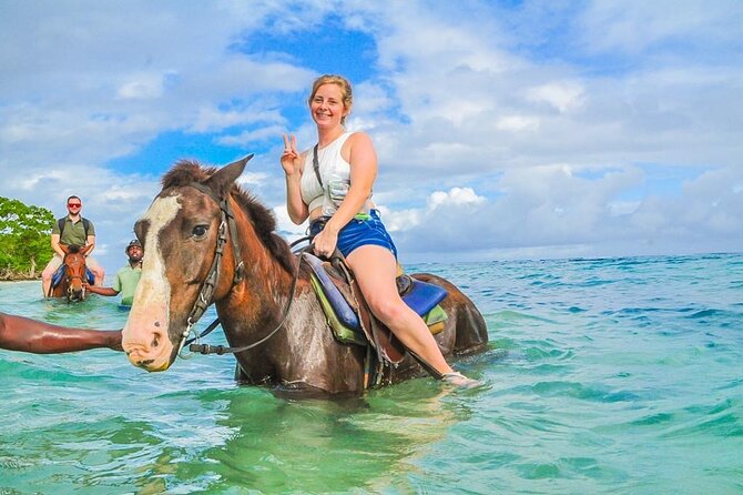 Shared Tour in Ocho Rios with Horseback Riding and Swimming - Riding Through Jamaican Trees